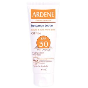 لوسیون ضدآفتاب آردن spf30 فاقد چربی وزن 75 گرم