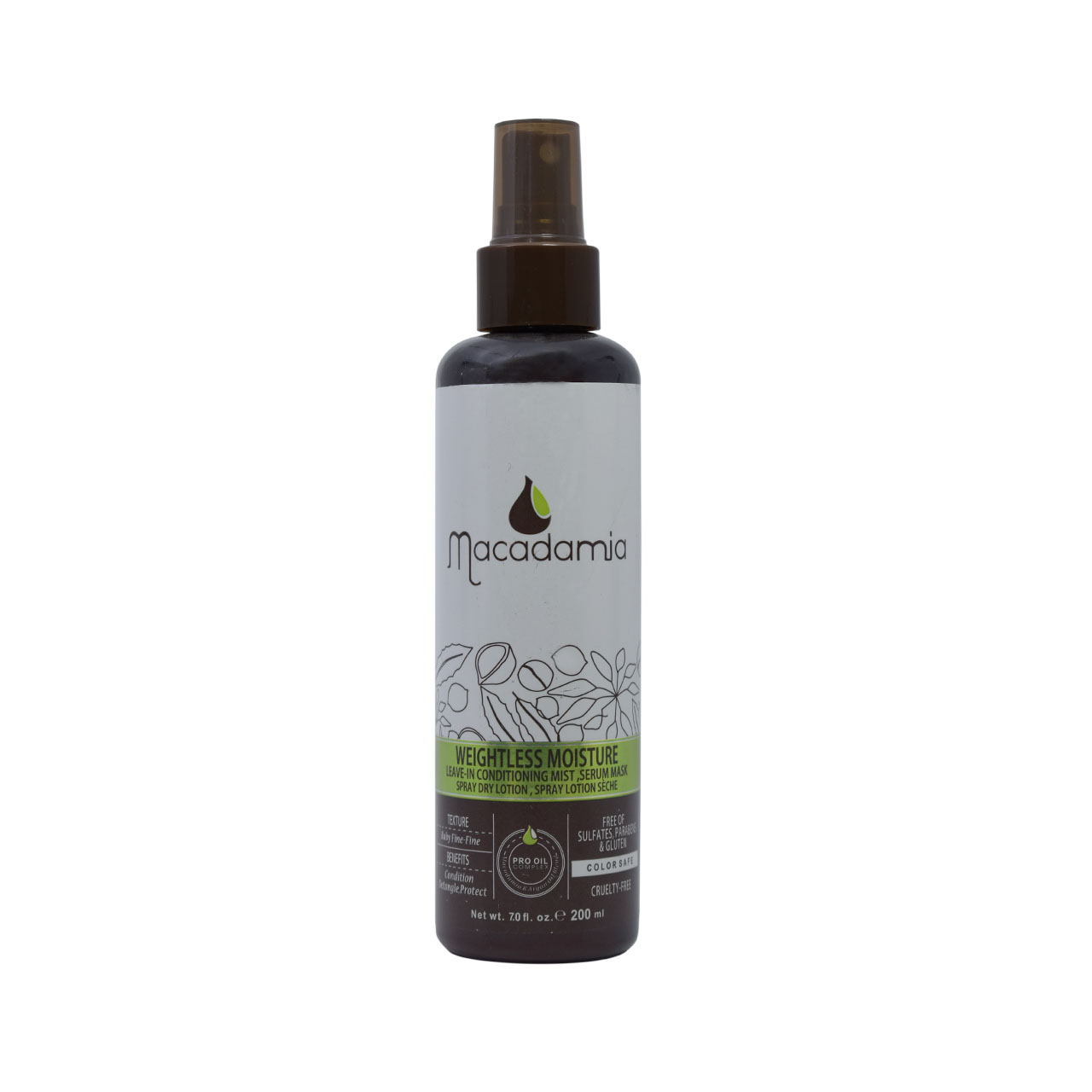 لوسیون مو ماکادامیا مدل weightless moisture حجم 200 میلی لیتر