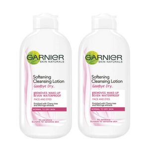 لوسیون پاک کننده آرایش صورت گارنیه مدل softening حجم 200 میلی لیتر مجموعه 2 عددی