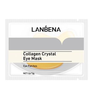 ماسک زیر چشم لنبنا مدل collagen crystal gold وزن 3 گرم مجموعه 2 عددی