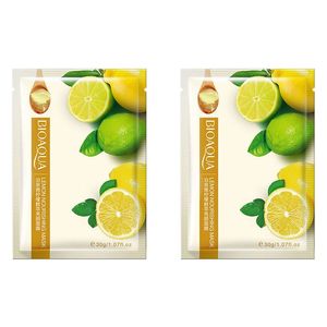 ماسک صورت بایو آکوا مدل lemon وزن 30 گرم مجموعه 2 عددی