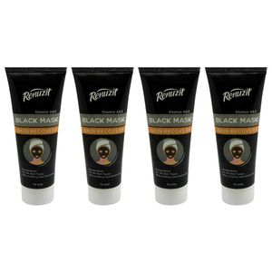 ماسک صورت رینو زیت مدل black mask carbon active حجم 75 میلی لیتر مجموعه 4 عددی