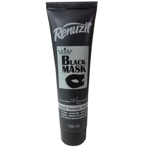 ماسک صورت رینوزیت مدل black mask carbon active حجم 100 میلی لیتر