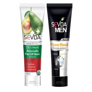 ماسک صورت سودا مدل ذغال یخ و آووکادو حجم 100 میلی لیتر مجموعه 2 عددی
