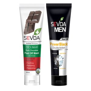 ماسک صورت سودا مدل ذغال یخ و کاکائو حجم 100 میلی لیتر مجموعه 2 عددی