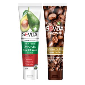 ماسک صورت سودا مدل قهوه و آووکادو حجم 100 میلی لیتر مجموعه 2 عددی