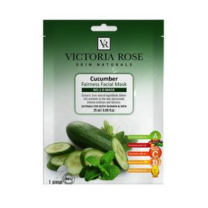 ماسک صورت ویکتوریا رز مدل cucumber menthol حجم 25 میلی لیتر بسته 10 عددی