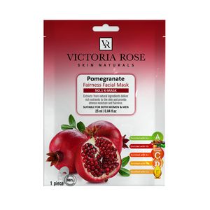 ماسک صورت ویکتوریا رز مدل pomegranate حجم 25 میلی لیتر بسته 10 عددی