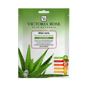 ماسک صورت ویکتوریا رز مدل آلوئه ورا حجم 25 میلی لیتر بسته 5 عددی