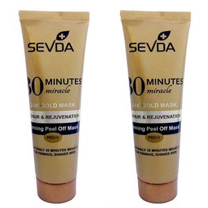 ماسک طلا صورت سودا مدل repair and rejuvenation حجم 100 میلی لیتر بسته 2 عددی