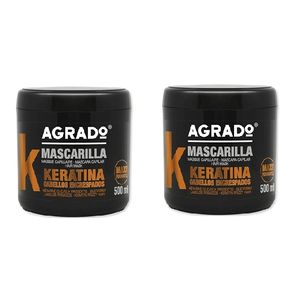 ماسک مو آگرادو مدل keratin حجم 500 میلی لیتر بسته 2 عددی