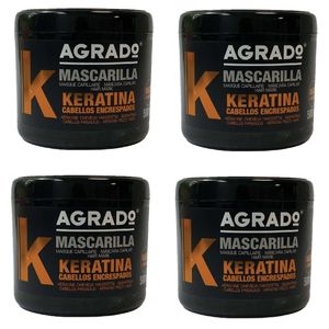 ماسک مو آگرادو مدل keratin حجم 500 میلی لیتر بسته 4 عددی