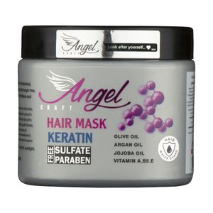 ماسک مو انجل کرفت مدل keratin free sulfate حجم 500 میلی لیتر