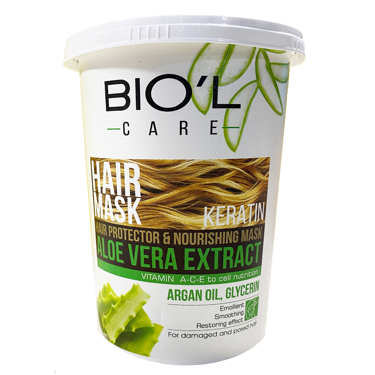 ماسک مو بیول مدل aloevera حجم 500 میلی لیتر