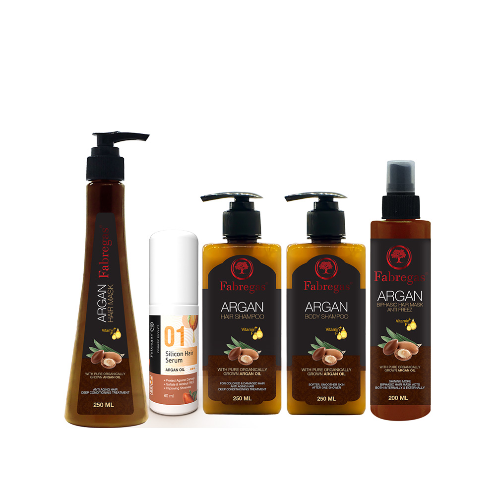 مجموعه ترمیم کننده موی فابریگاس مدل argan مجموعه 5 عددی