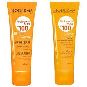 مجموعه کرم ضد آفتاب بایودرما مدل max100l حجم 40 میلی لیتر و کرم ضد آفتاب بایودرما مدل c100max حجم 40 میلی لیتر