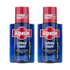 محلول تقویت کننده مو آلپسین مدل caffeine حجم 200 میلی لیتر مجموعه 2 عددی
