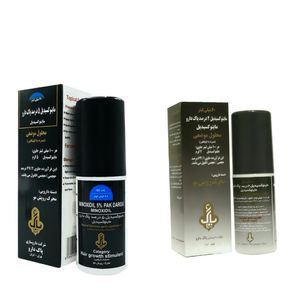 محلول تقویت کننده مو پاک دارو مدل ماینوکسیدیل 2  5 حجم 60 میلی لیتر مجموعه 2 عددی