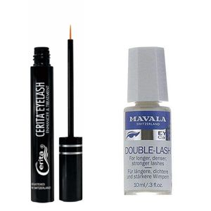 محلول تقویت کننده مژه سریتا مدل enhancer حجم 7 میلی لیتر بهمراه محلول تقویت کننده مژه و ابرو ماوالا مدل double lash