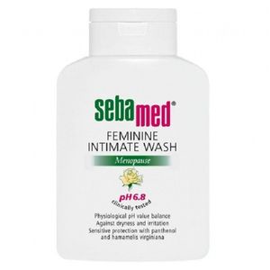 محلول شستشو بانوان یائسه سبامد مدل feminine intimate wash حجم 200 میلی لیتر