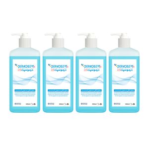محلول ضدعفونی کننده دست شرکت رضاراد مدل +dermosept حجم 500 میلی لیتر بسته 4 عددی