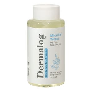 محلول پاک کننده آرایش صورت درمالوگ مدل micellar حجم 250 میلی لیتر