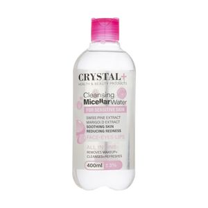 محلول پاک کننده آرایش کریستال مدل cleansing micellar water حجم 400 میلی لیتر