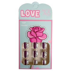 ناخن مصنوعی بچگانه تالکی کد 55 بسته 12 عددی