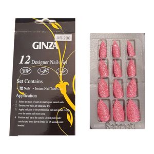 ناخن مصنوعی گینزا مدل 206 بسته 12 عددی