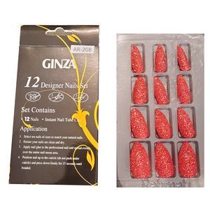 ناخن مصنوعی گینزا مدل 208 بسته 12 عددی