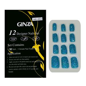 ناخن مصنوعی گینزا مدل 442 بسته 12 عددی