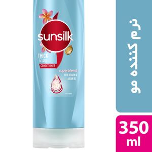 نرم کننده مو سان سیلک مدل thick and long حجم 350 میلی لیتر