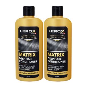 نرم کننده مو لروکس مدل matrix حجم 300 میلی لیتر مجموعه 2 عددی