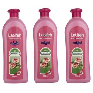نرم کننده مو لطیفه مدل flower حجم 800 میلی لیتر مجموعه 3 عددی