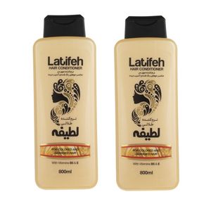 نرم کننده مو لطیفه کد 02 حجم 800 میلی لیتر مجموعه 2 عددی