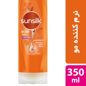 نرم کننده موهای آسیب دیده سان سیلک مدل instant repair حجم 350 میلی لیتر