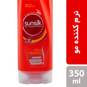 نرم کننده موهای رنگ شده سان سیلک مدل colour vibrancy حجم 350 میلی لیتر
