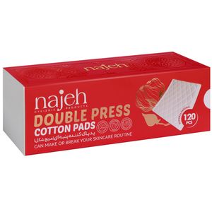 پد پاک کننده آرایش صورت ناژه مدل double press بسته 120 عددی