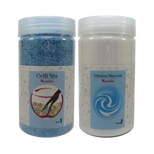 پدی ژل نمک حمام ناستالیا مدل ocean وزن 420 گرم به همراه حلال مدل 01 وزن 600 گرم