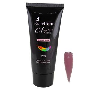 پلی ژل کاشت ناخن اکسلنت مدل p03 حجم 60 میلی لیتر