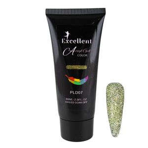 پلی ژل کاشت ناخن اکسلنت مدل دیسکو شماره pld07 حجم 60 میلی لیتر