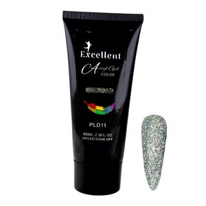 پلی ژل کاشت ناخن اکسلنت مدل دیسکو شماره pld11 حجم 60 میلی لیتر