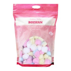 پنبه آرایشی پنبه هیدروفیل بوژان مدل زیپ کیپ c balls وزن 100 گرم
