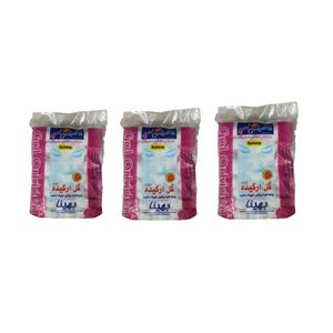 پنبه آرایشی گل ارکیده مدل بهینا ‌ وزن 300 گرم مجموعه 3 عددی