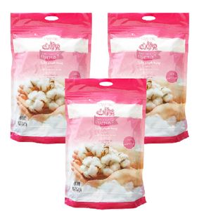 پنبه پنبه هیدروفیل بوژان مدل زیپ کیپ balls وزن 100 گرم مجموعه 3 عددی