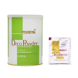 پودر دکلره مارال مدل algae وزن 500 گرم به همراه پودر دکلره مارال مدل 00w وزن 30 گرم