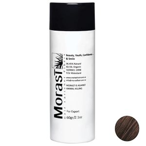 پودر پرپشت کننده مو مورست مدل dark brown وزن 60 گرم رنگ قهوه ای تیره
