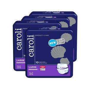 پوشینه شورتی بزرگسال کرولی مدل protect plus care سایز l مجموعه 4 عددی