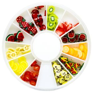 پک تزیین ناخن طرح گل میوه مدل fruit مجموعه 12 عددی