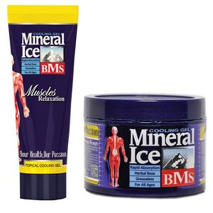 پک تیوپی و کاسه ای ژل ضد درد مینرال مدل ice مجموعه 2 عددی